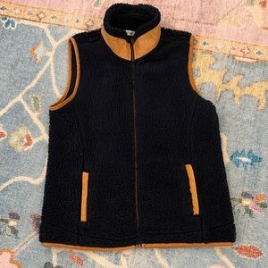 Orvis Navy Sherpa Fleece Vest